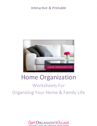 Home Organization Worksheets