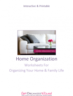 Home Organization Worksheets