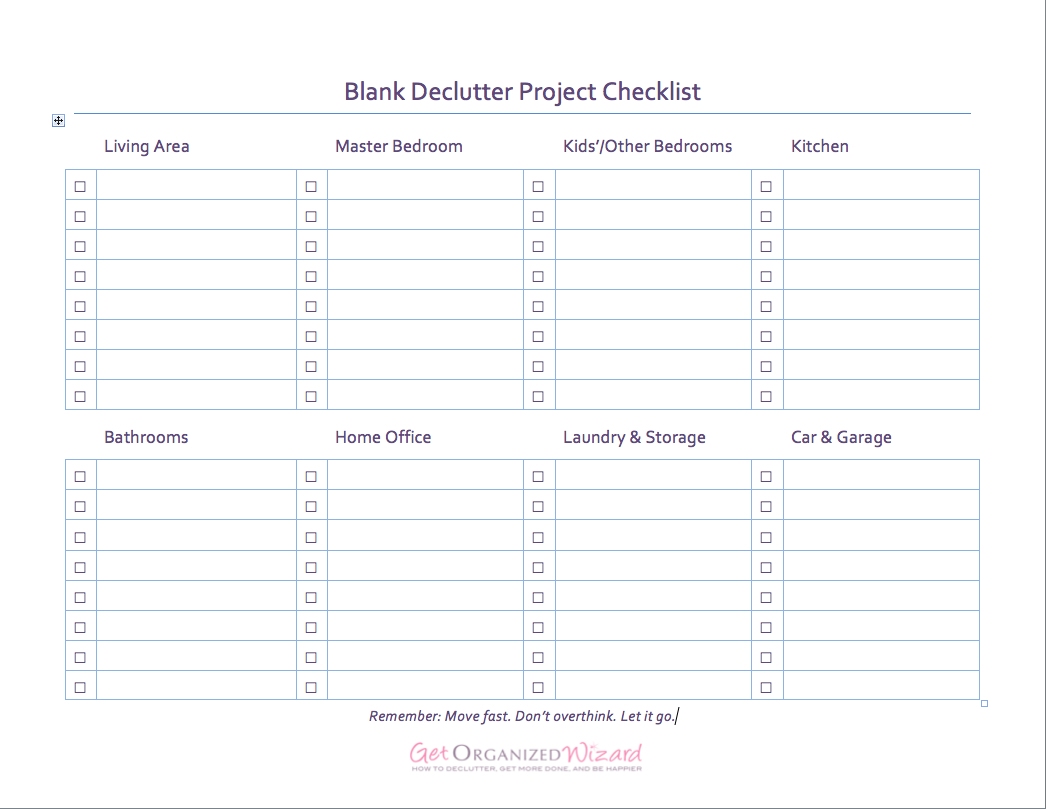 blank cleaning schedule template
