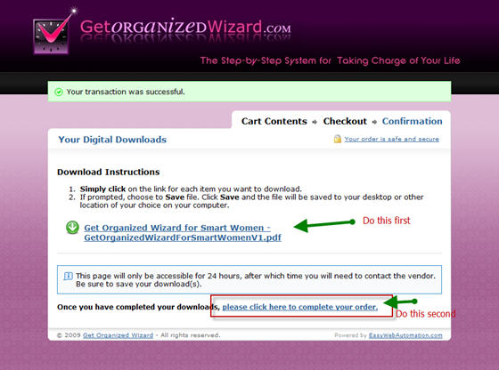 Get Organized Wizard downloads