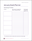 Monthly Goals Planner