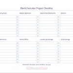 Declutter Project Checklist Blank