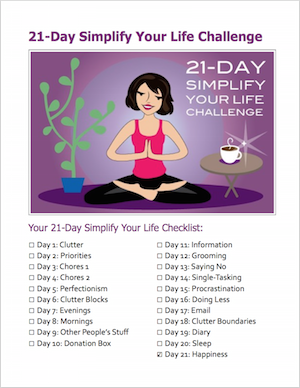 21-Day Simplify Your Life Challenge Checklist