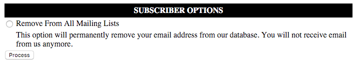 Email opt-out