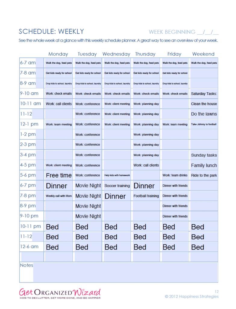 Weekly Schedule