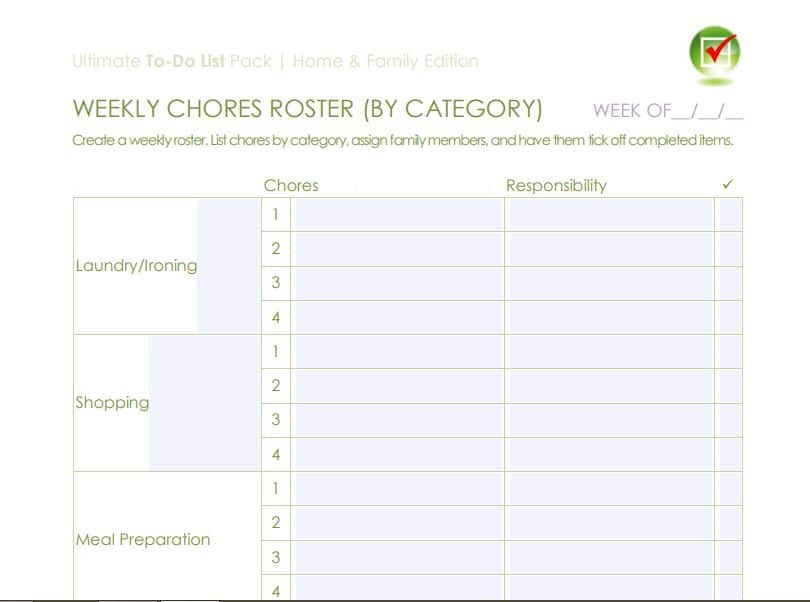 chore roster