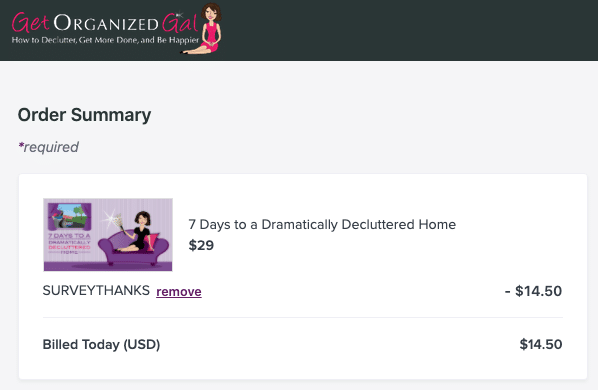 Thank You 3 gal checkout coupon filled gal checkout coupon filled