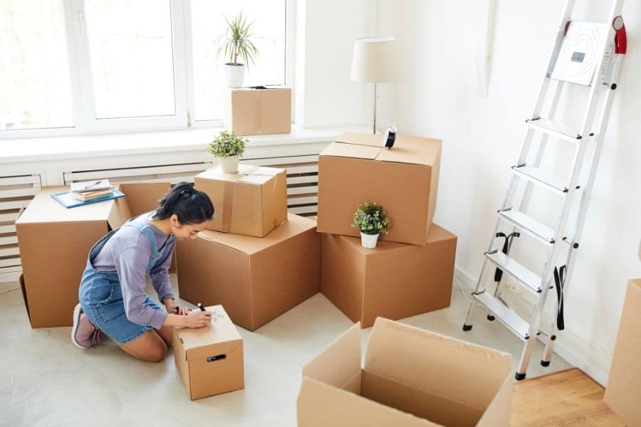 Clear out an area where you can start decluttering in earnest