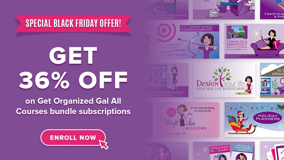 Get Organized Gal Special Black Friday Offer - get 36% Off the All Courses bundle Get Organized Gal Special Black Friday Offer - get 36% Off the All Courses bundle