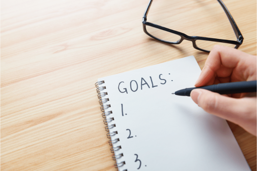 Listing down your goals