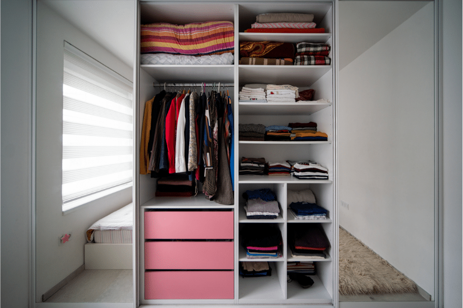 Well-organized wardrobe