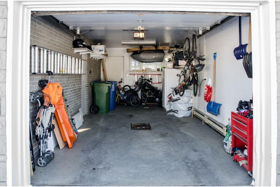 garage stuff not organized