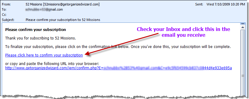 Click the confirmation link