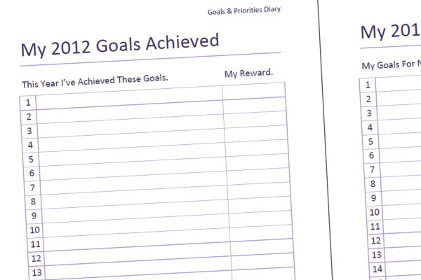 Goals and Priorities Diary