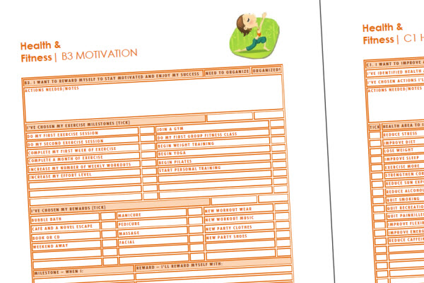 Life & Goal Organizer Worksheets