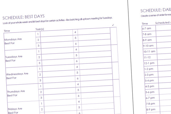 Time Management Worksheets